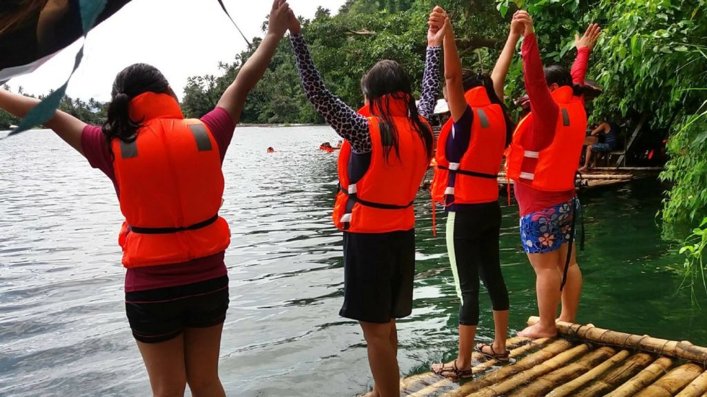 jumping off the bamboo raft