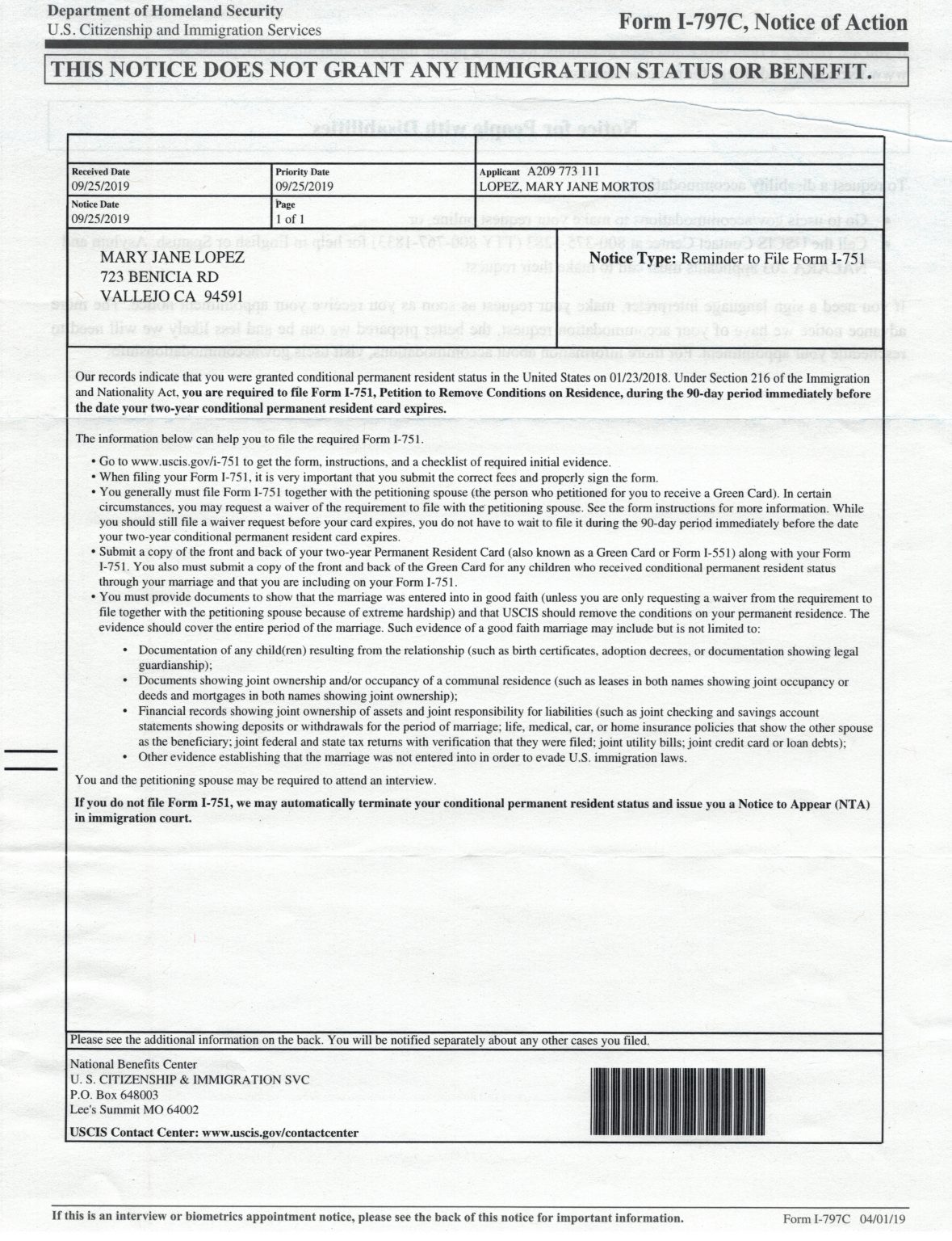 I 751ReceiptNotice04052020 0003 I Fill Life   I 751ReceiptNotice04052020 0003 1179x1536 